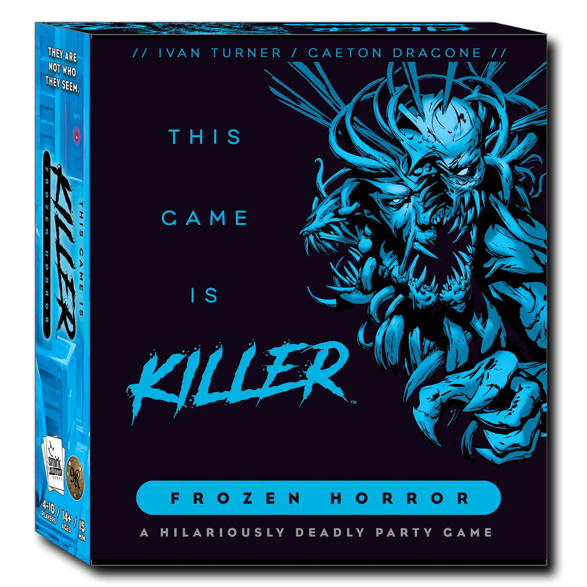 Game box for 'Frozen Horror' with a blue and black design featuring a creature illustration.