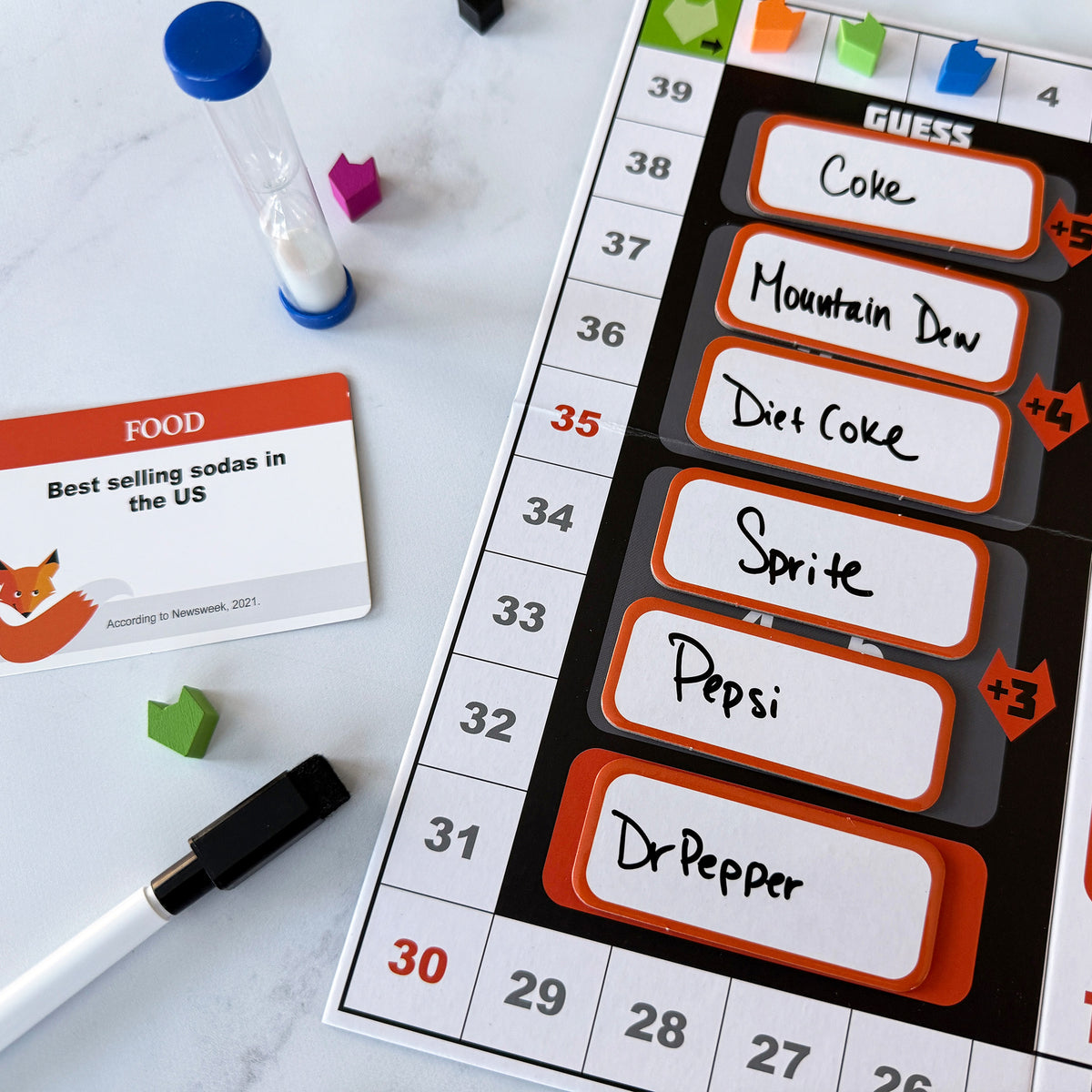 OUTFOX the FOX - A Sly Game of Top Five Trivia for 3-10